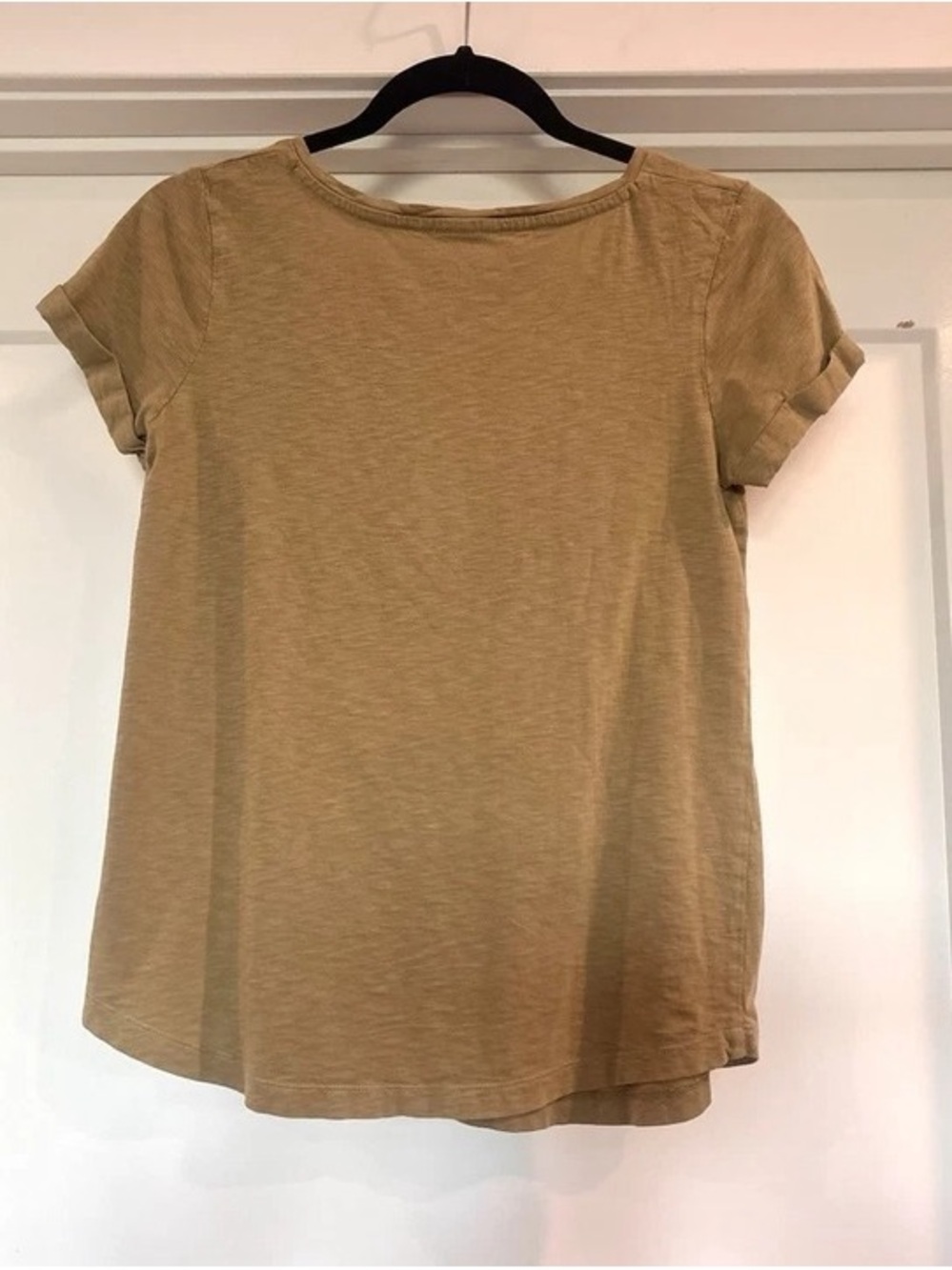 J. Jill Short Sleeve V-Neck Tee in Tan - Picture 8 of 12